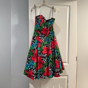 A.J. Bari Floral Hawaiian Sundress